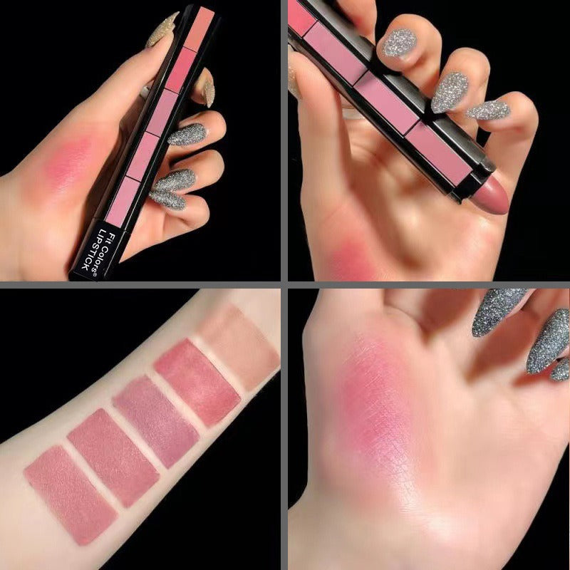 5-in-1 Velvet Matte Lipstick Set – Waterproof & Longwear Magic