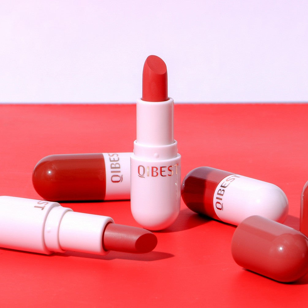 Mini Velvet Matte Lipstick – Capsule Design, Bold Color