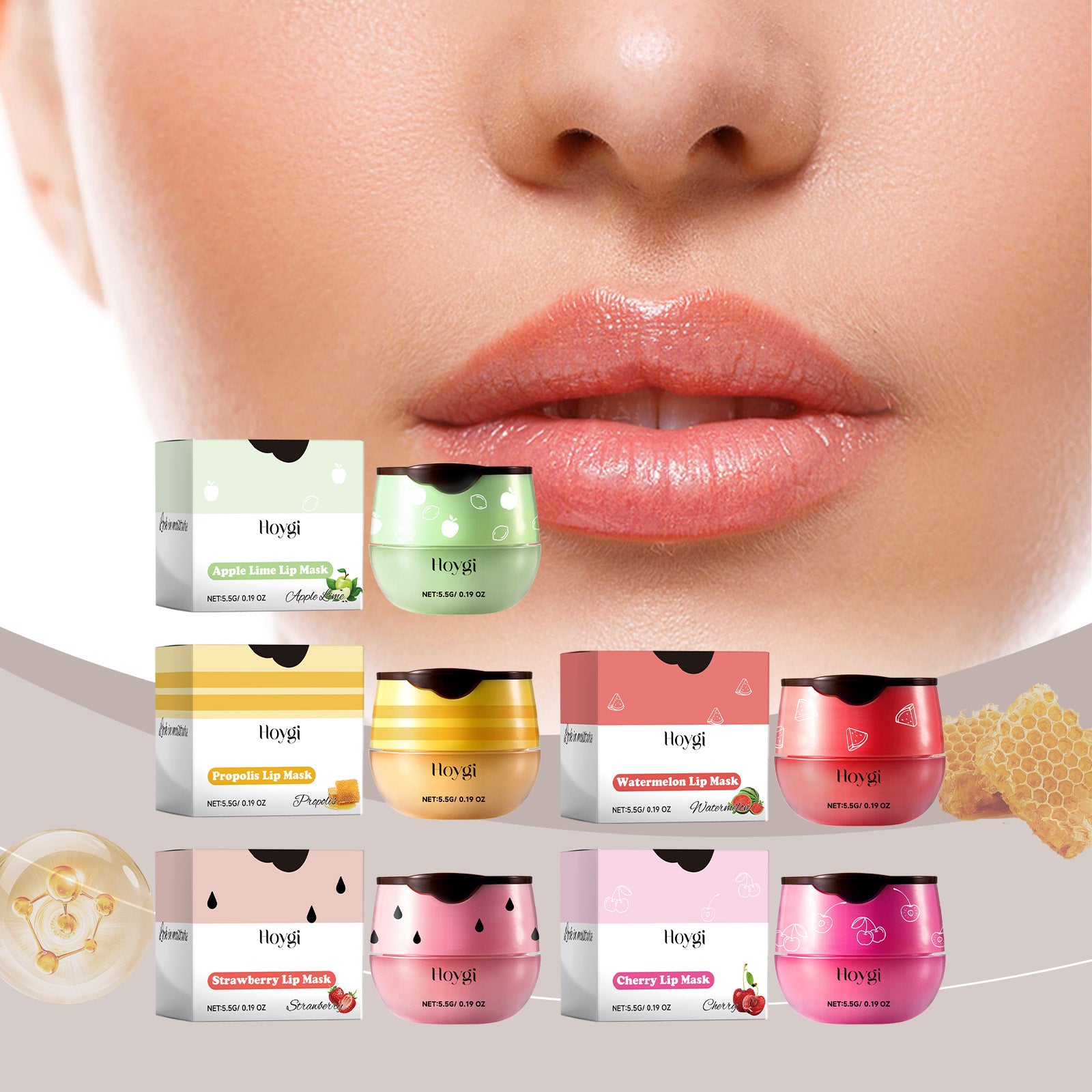Fruity Kiss Lip Mask Set – Deep Hydration & Natural Tint